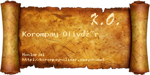 Korompay Olivér névjegykártya